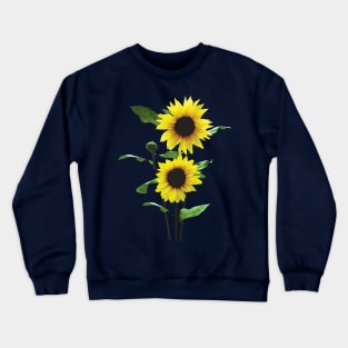 Sunflowers Tall and Short Crewneck Sweatshirt